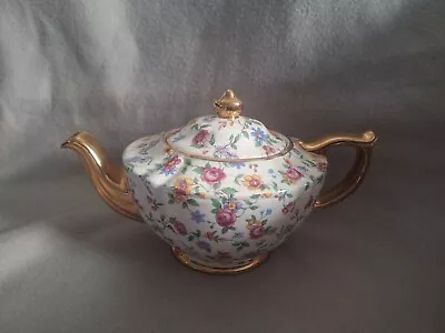 Buy Sadler Chintz Rose Gold Teapot 2642 Vintage Bone China - Stunning • 32£