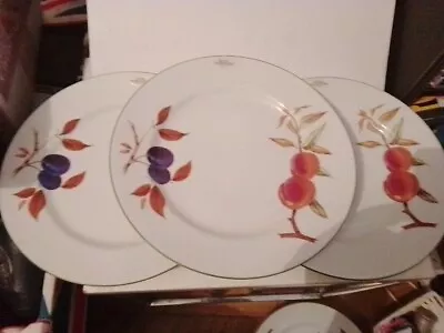 Buy 3 Royal Worcester Evesham Vale Large Dinner Plates • 12.99£