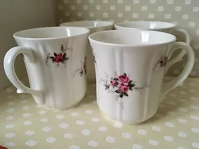 Buy Vintage Duchess Bone China Pink Roses Mugs X 4  • 10£