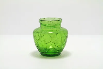 Buy Fascinating Little Green Crackle Glazed Table Vase 1930 -1940's VTG 7.5cm Used * • 10£