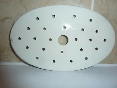Buy 19th Century Minton White Pottery 20cm By 12.5 Cm Oval Shaped Flat Dish Strainer • 15£