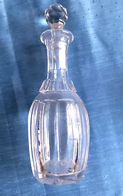 Buy Vintage Cut Glass 10  Wine Decanter Glass Stopper VGC • 6.50£