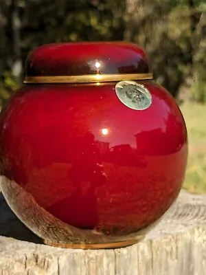 Buy Carlton Ware Rouge Royale Ginger Jar W/ Lid Gold Band House Of Goebel England • 33.98£