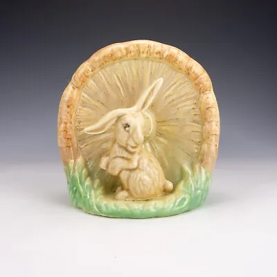 Buy Vintage SylvaC Pottery - Tan Glazed Lop Eared Rabbit & Mushroom Planter Vase • 19.99£