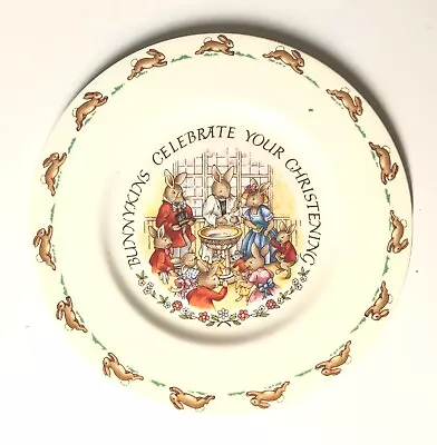 Buy Bunnykins Celebrate Your Christening 8  Plate Royal Doulton Fine Bone China  • 8.90£