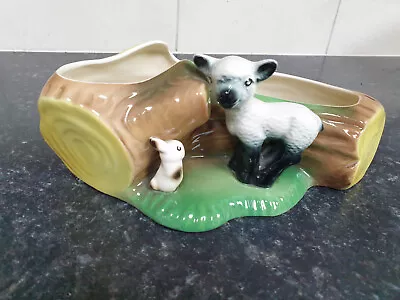 Buy LOVELY HORNSEA POTTERY 1950s LAMB & RABBIT IN FRONT OF LOG No. 106 PERFECT • 9.99£