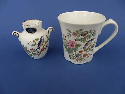 Buy Aynsley Fine English Bone China  Pembroke  Mug & Small Vase. • 22.50£
