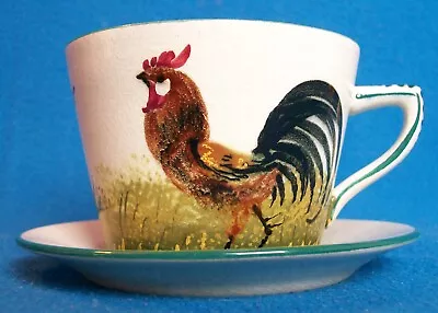 Buy Antique Wemyss Ware Pottery Cup & Saucer Cock Bon Jour • 250£