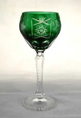 Buy Vintage Bohemia / Bohemian Crystal Wine Hock Glass - 20.4cms (8 ) Tall • 29.50£