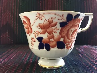 Buy Tuscan Fine English Bone China Floral Pattern Footed Coffee Tea Cups Cobalt Vtg • 17.26£