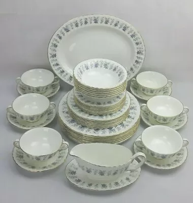 Buy Minton Alpine Spring Bone China Dinner Items - Sold Individually - Blue Floral • 3.50£
