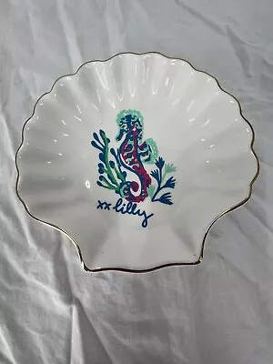 Buy Lilly Pulitzer Ceramic Sea Shell Seahorse Trinket Dish Ocean Themed • 20.86£