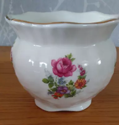 Buy Lovely Vintage Maryleigh Pottery Cream Floral Plant Pot With Gilt Edge • 6£
