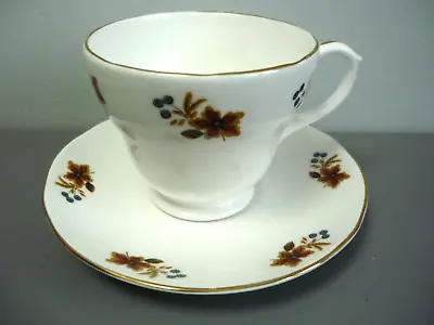 Buy Royal Park Fine Bone China Staffordshire England Tea Cup Saucer Flower/Gold Rim • 7.99£