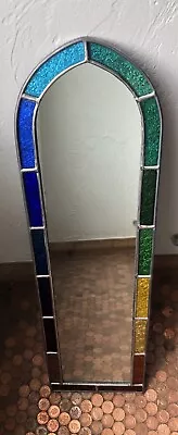 Buy Handmade Colourful Stained Glass Gothic Arch Mirror 2 • 14.99£