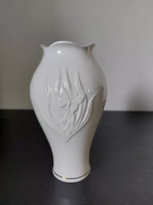 Buy Vintage Belleek Ireland Small Vase Height: 8.5cm Butterflies  • 5£
