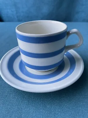 Buy CARRIGALINE Pottery Ireland - Vintage CUP And SAUCER -blue And White ,some Marks • 21£
