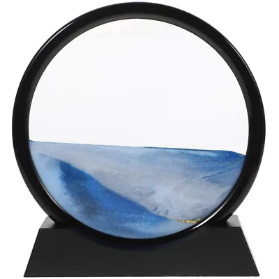 Buy 7”/12“ Moving 3D Sand Art Picture Round Glass Hourglass Deep Sea Sandscape Decor • 9.99£