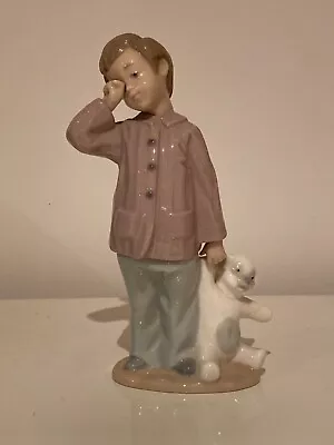 Buy Lladro NAO Small Sleepy Boy With Teddy Bear Figurine • 24.99£