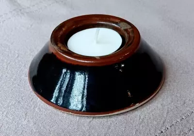 Buy Louis Mulcahy Studio Pottery Tenmoku Tea Light Holder • 10£
