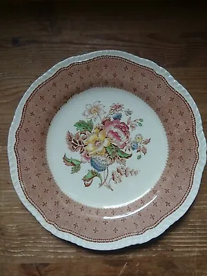 Buy Vintage Plymouth Ridgways Brown Salad Plate 8  Floral Centre  • 8£
