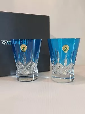 Buy Waterford LISMORE POPS Aqua Double Old Fashioned Tumblers Set Of 2 Original Box • 409.26£