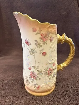 Buy RARE Antique Adderley England Porcelain Pitcher Floral Hand Painted Circa 1915 • 108.67£