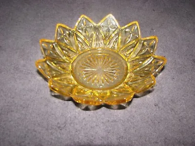 Buy Depression Ware Amber Sunflower Shaped Bowl/Dish Carnival Glass 6   Scarce   • 12.87£