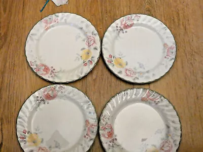Buy Barratts Fine Tableware - 4 X  18cm Floral Tea Plates • 14.99£