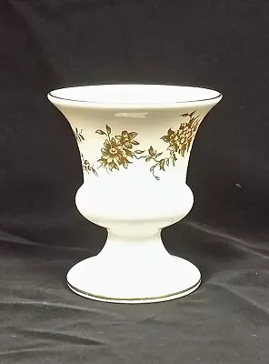 Buy 1950'S Crown Staffordshire Bone China Gold + White Bud Vase • 9.99£