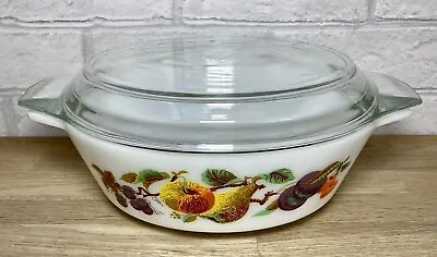 Buy Vintage JAJ   Kent Orchard Fruit   Round Casserole Dish With Lid Approx 8.5” • 11.49£