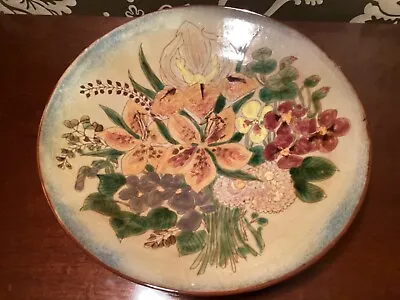 Buy Chelsea Pottery Studio Very Large Dish Charger Hand Decorated With Flowers • 30£