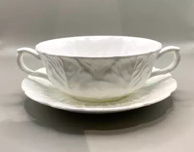 Buy Coalport Countryware Bone China  Cabbage Leaves  Soup Coupe & Saucer Ex Cond. • 22£
