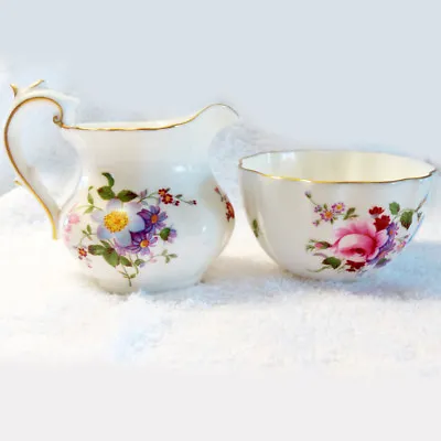 Buy DERBY POSIES Royal Crown Derby Open Sugar & Creamer Demi NEW NEVER USED England • 123.28£