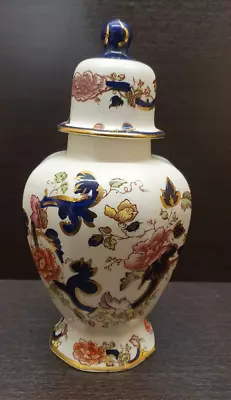 Buy Mason Mandalay Blue Lidded Vase Urn 25cm • 39.99£