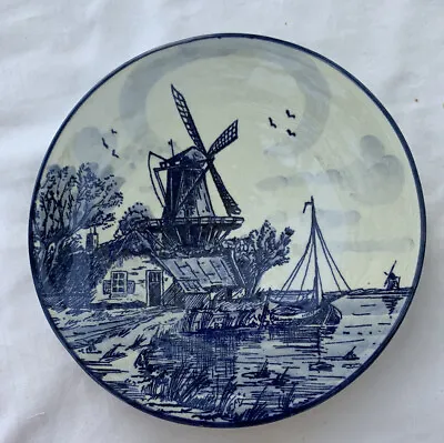 Buy Delft Blue Wall Plate Hand Painted Holland Blue & White Windmill Boat  5.75  • 18.91£