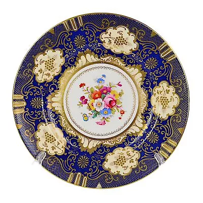 Buy Crown Staffordshire, Floral Gilded Dinner Plate • 30£