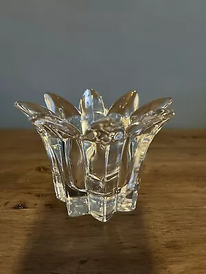 Buy Vintage Crystal Votive Flower Shaped Candle Holder 24% Lead Italy • 8£