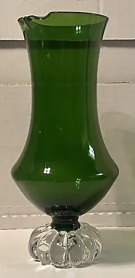 Buy Bo Borgstrom Aseda Swedish Art Glass Vase  Pitcher  MCM Eames Era Retro Green • 85.35£
