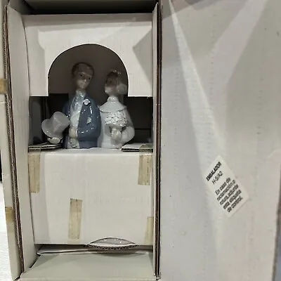 Buy Lladro Bride Groom Porcelain Wedding Couple Figurine Cake Topper #4808 RETIRED • 61.52£