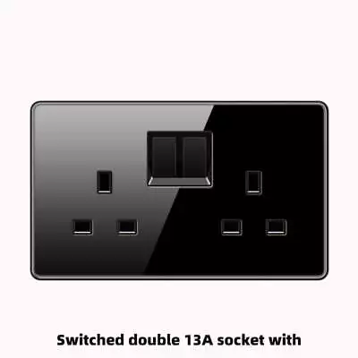 Buy Modern Tempered Glass Light Switches & Sockets Electrical  Fluorescent Effect • 12£