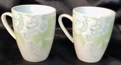 Buy JOHNSON BROTHERS Two Chambray Stoneware Mugs Floral H10.5cm Vgc • 8.99£