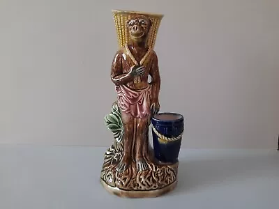 Buy Antique Majolica Anthropomorphic Monkey Spill Vase. • 20£
