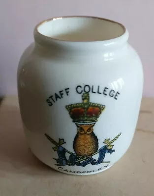 Buy Arcadian Crested Ware Pot - Staff College Camberley • 8£