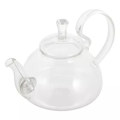 Buy Clear Glass Teapot Set Flower Coffee Maker Kettle • 14.79£