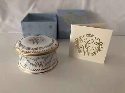 Buy Boxed William  & Catherine  Fine Bone China Commemorative Wedding Trinket Box • 12.50£