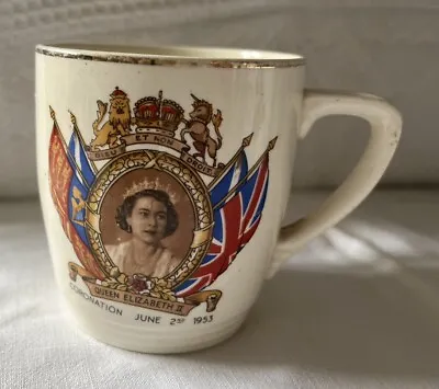 Buy Queen Elizabeth II Coronation Mug, June 2nd 1953, Keele Street Pottery • 10£