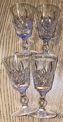 Buy 4 Sherry/Port Glasses Vintage 4” High With A Cut Glass Pattern • 3.99£