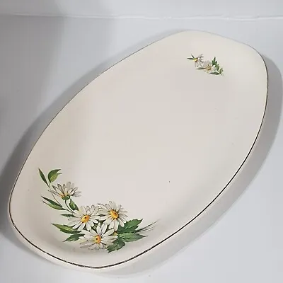 Buy Vintage British Anchor Hostess Retro Tableware Oval Serving Plate Daisy 31cm • 7.57£