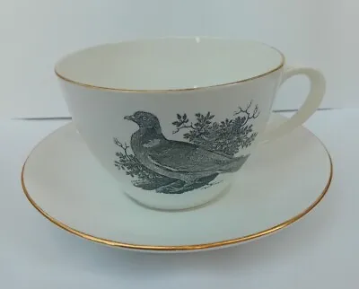 Buy Vintage Gorringes Xtra Large Cup & Saucer - Thomas Bewick Ring Dove - Bone China • 20£